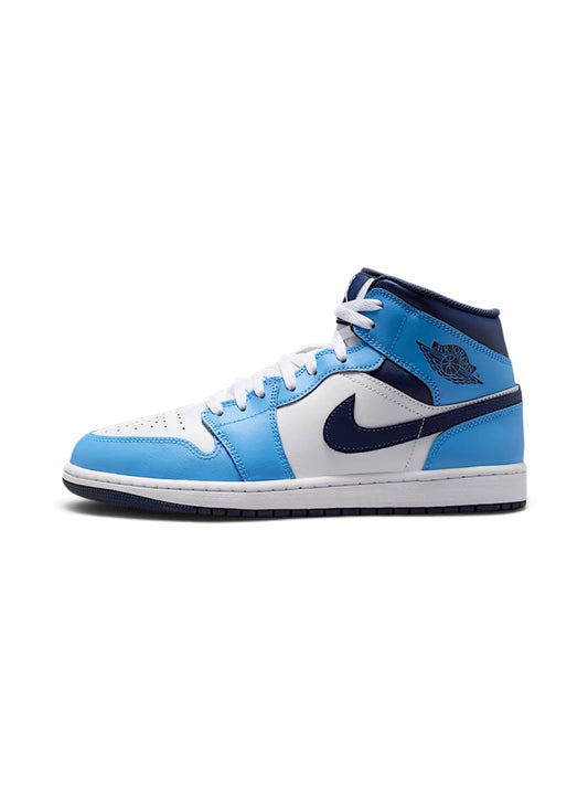 Jordan 1 Mid “University Blue Midnight Navy”